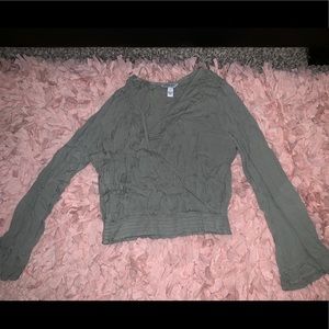 Olive green crop top